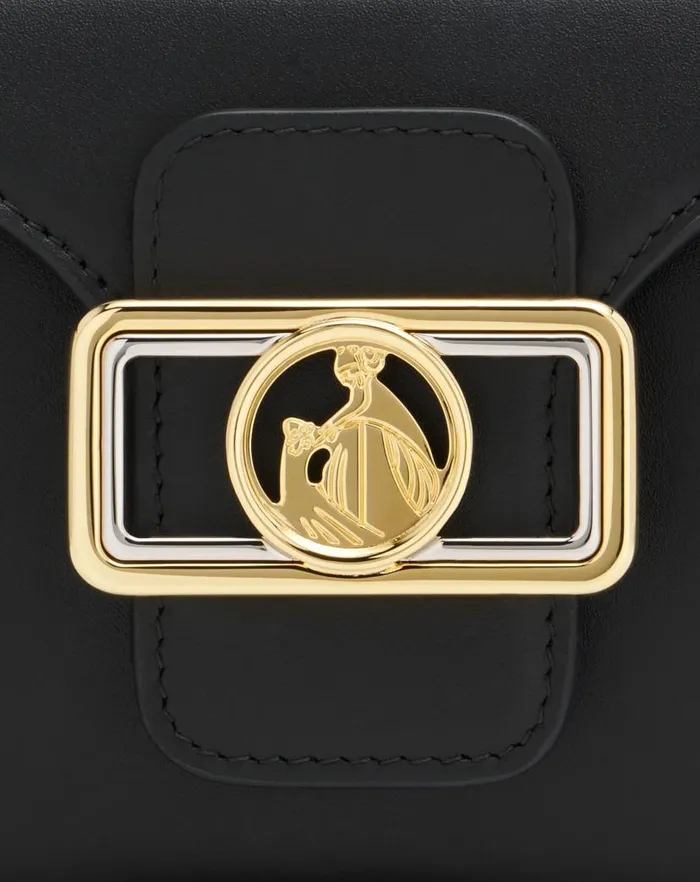 Women Lanvin Crossbody Bags and Shoulder Bags Nano Pencil Cat Leather And Rhinestone Bag Black