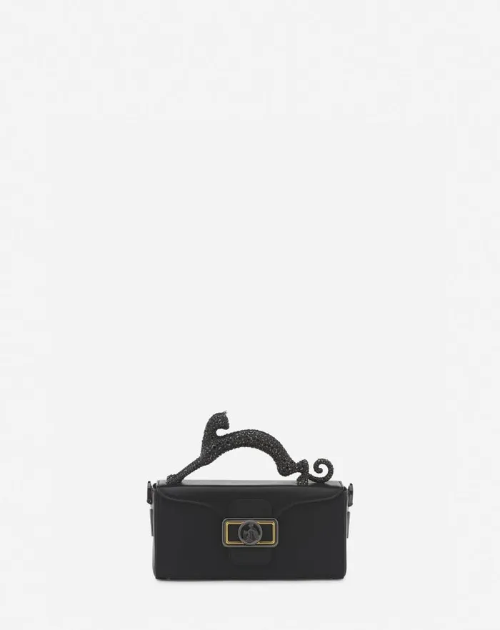Women Lanvin Crossbody Bags and Shoulder Bags Nano Pencil Cat Leather Bag Black Women Lanvin Crossbody Bags and Shoulder Bags Nano Pencil Cat Leather Bag Black