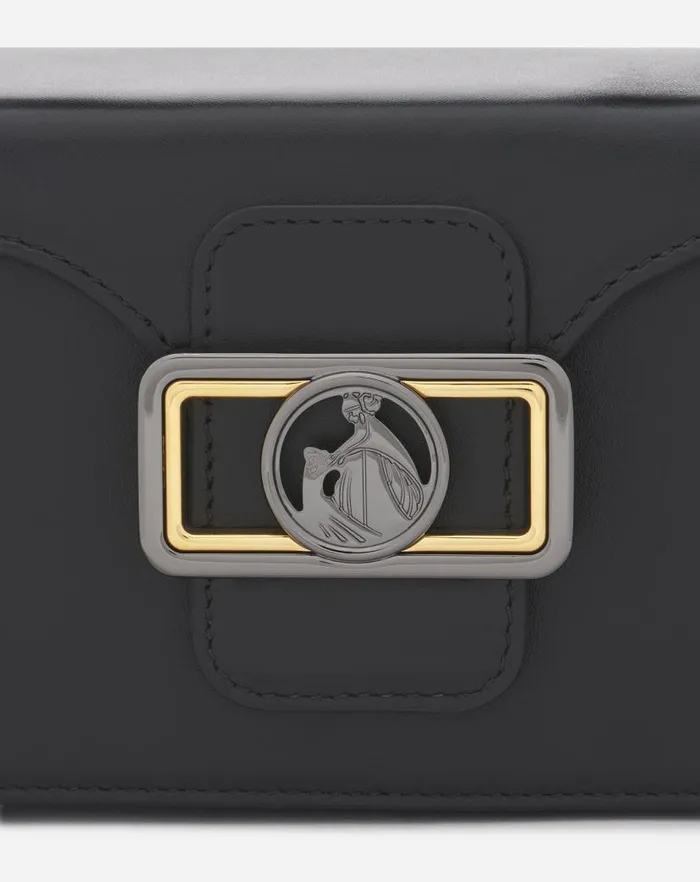 Women Lanvin Crossbody Bags and Shoulder Bags Nano Pencil Cat Leather Bag Black