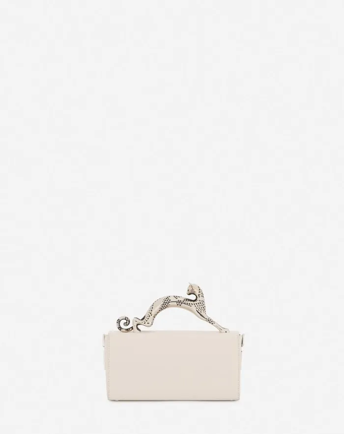 Women Lanvin Crossbody Bags and Shoulder Bags Nano Pencil Cat Leather Bag Chalk
