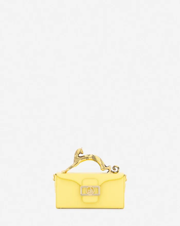 Women Lanvin Crossbody Bags and Shoulder Bags Nano Pencil Cat Leather Bag Corn Women Lanvin Crossbody Bags and Shoulder Bags Nano Pencil Cat Leather Bag Corn