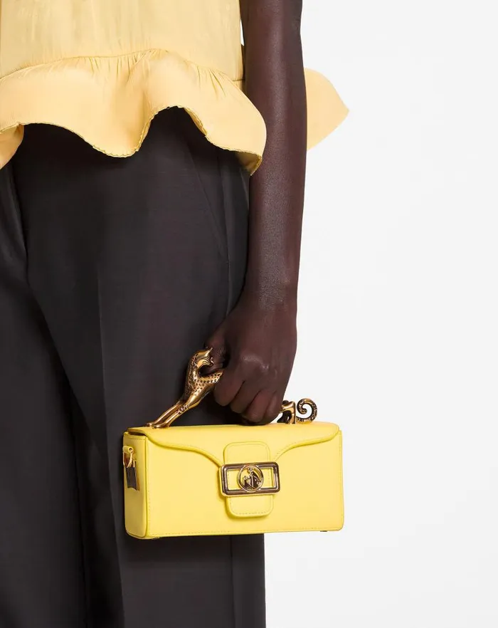 Women Lanvin Crossbody Bags and Shoulder Bags Nano Pencil Cat Leather Bag Corn