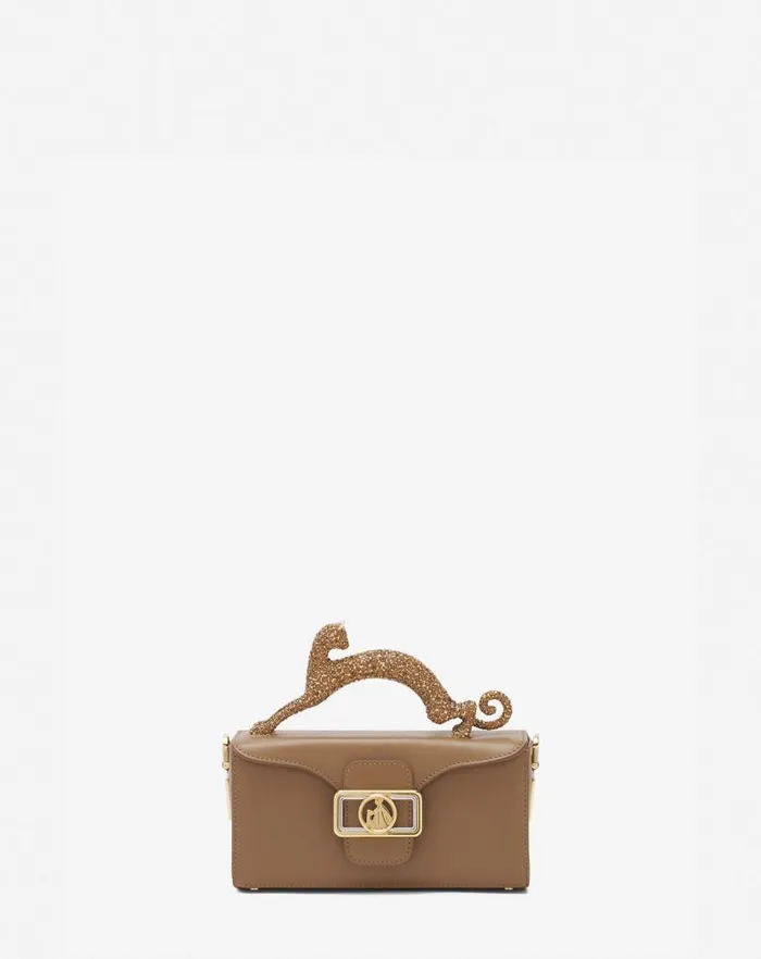 Women Lanvin Crossbody Bags and Shoulder Bags Nano Pencil Cat Leather Bag Desert Women Lanvin Crossbody Bags and Shoulder Bags Nano Pencil Cat Leather Bag Desert