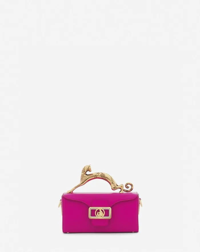 Women Lanvin Crossbody Bags and Shoulder Bags Nano Pencil Cat Leather Bag Fuchsia Women Lanvin Crossbody Bags and Shoulder Bags Nano Pencil Cat Leather Bag Fuchsia