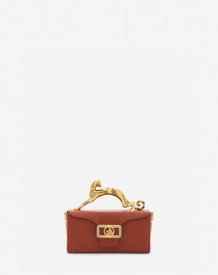 Women Lanvin Crossbody Bags and Shoulder Bags Nano Pencil Cat Leather Bag Tan Women Lanvin Crossbody Bags and Shoulder Bags Nano Pencil Cat Leather Bag Tan