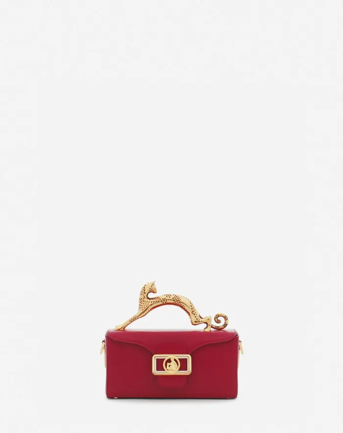Women Lanvin Crossbody Bags and Shoulder Bags Nano Pencil Cat Leather Bag Turkish Red Women Lanvin Crossbody Bags and Shoulder Bags Nano Pencil Cat Leather Bag Turkish Red
