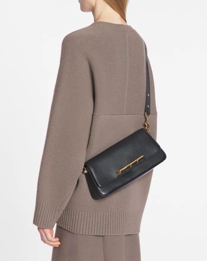 Women Lanvin Crossbody Bags and Shoulder Bags Squence By Lanvin Baguette Bag In Leather Black Women Lanvin Crossbody Bags and Shoulder Bags Squence By Lanvin Baguette Bag In Leather Black