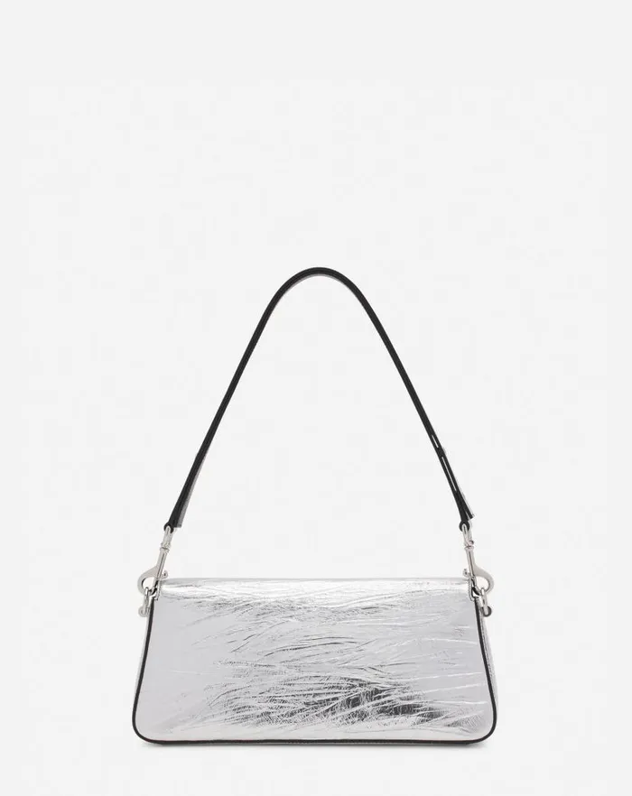 Women Lanvin Crossbody Bags and Shoulder Bags Squence By Lanvin Baguette Bag In Metallic Leather Silver Women Lanvin Crossbody Bags and Shoulder Bags Squence By Lanvin Baguette Bag In Metallic Leather Silver