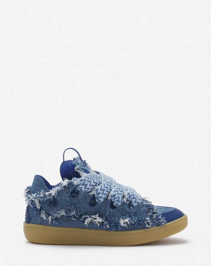 Women Lanvin Curb Curb Sneakers In Denim Denim Blue
