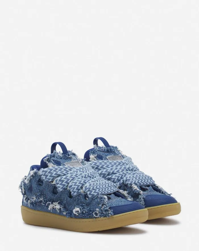 Women Lanvin Curb Curb Sneakers In Denim Denim Blue Women Lanvin Curb Curb Sneakers In Denim Denim Blue