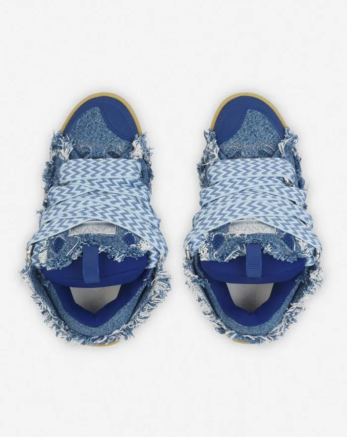 Women Lanvin Curb Curb Sneakers In Denim Denim Blue Women Lanvin Curb Curb Sneakers In Denim Denim Blue