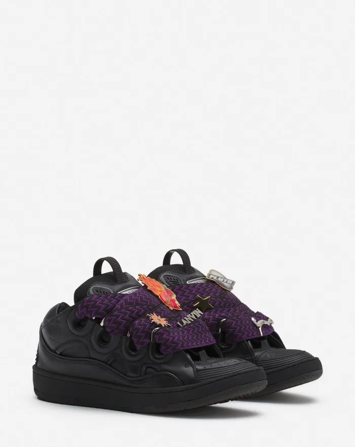 Women Lanvin Curb Lanvin X Future Curb 30 Leather Sneakers For Women Blackred Women Lanvin Curb Lanvin X Future Curb 30 Leather Sneakers For Women Blackred