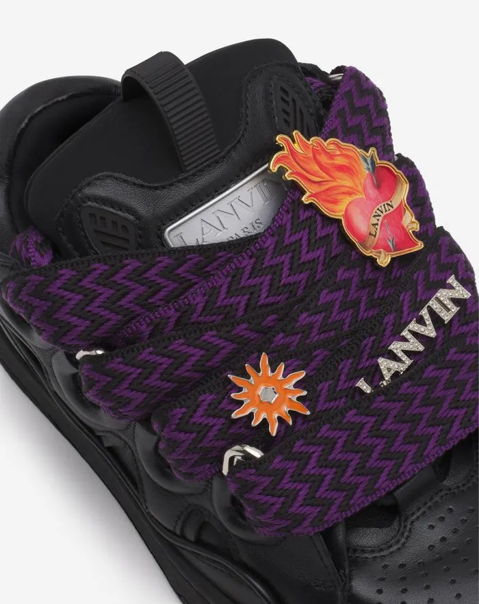 Women Lanvin Curb Lanvin X Future Curb 30 Leather Sneakers For Women Blackred Women Lanvin Curb Lanvin X Future Curb 30 Leather Sneakers For Women Blackred