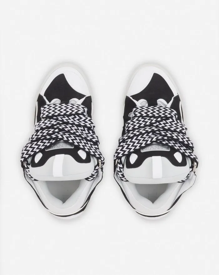 Women Lanvin Curb Leather Curb Sneakers Blackwhite Women Lanvin Curb Leather Curb Sneakers Blackwhite