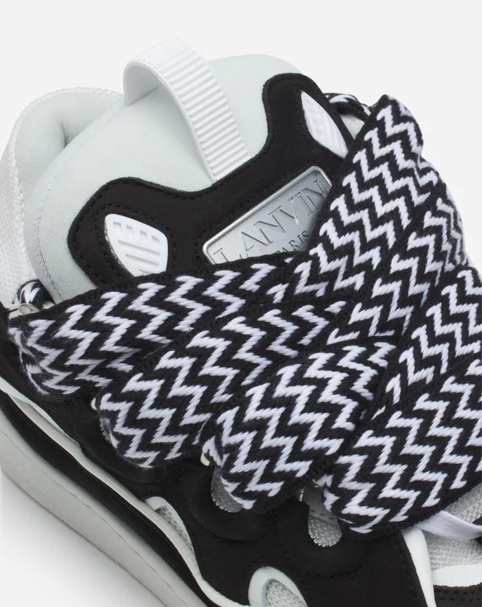 Women Lanvin Curb Leather Curb Sneakers Blackwhite Women Lanvin Curb Leather Curb Sneakers Blackwhite