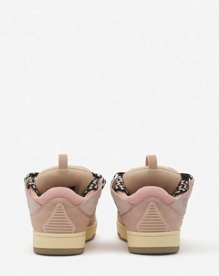 Women Lanvin Curb Leather Curb Sneakers Pink Women Lanvin Curb Leather Curb Sneakers Pink