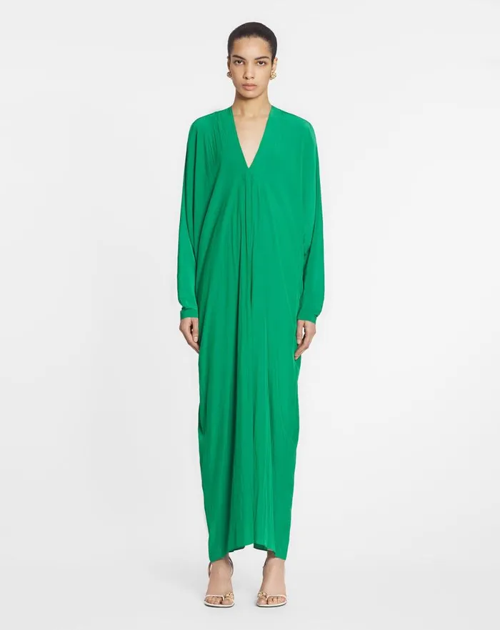 Women Lanvin Dresses Caftan Dress Emerald Green Women Lanvin Dresses Caftan Dress Emerald Green
