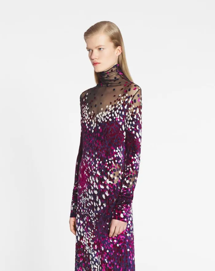 Women Lanvin Dresses Devoured Jersey Dress Fuchsiajapanese Ink Women Lanvin Dresses Devoured Jersey Dress Fuchsiajapanese Ink