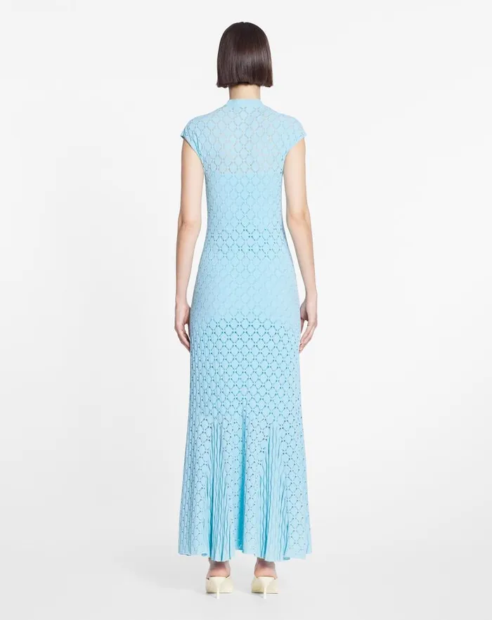 Women Lanvin Dresses Long Dress In Lace Effect Knit Budgie Women Lanvin Dresses Long Dress In Lace Effect Knit Budgie