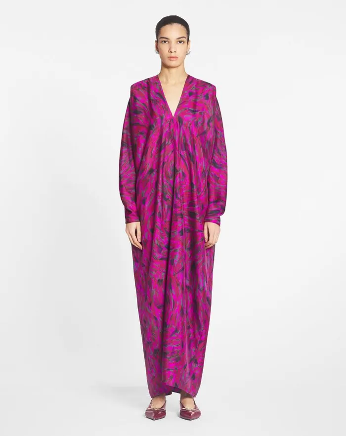 Women Lanvin Dresses Printed Caftan Dress Fuchsia