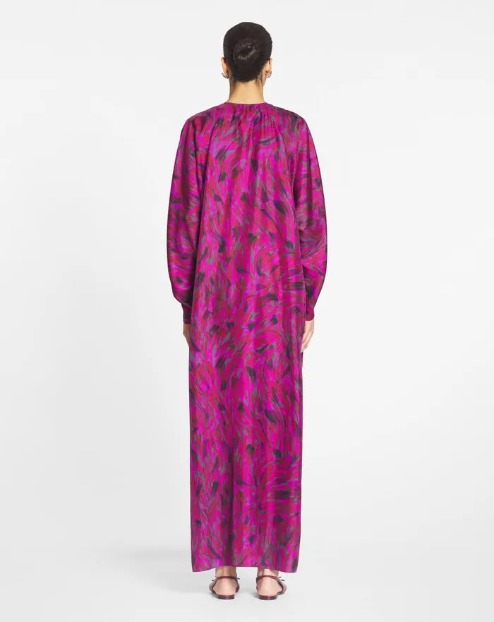 Women Lanvin Dresses Printed Caftan Dress Fuchsia