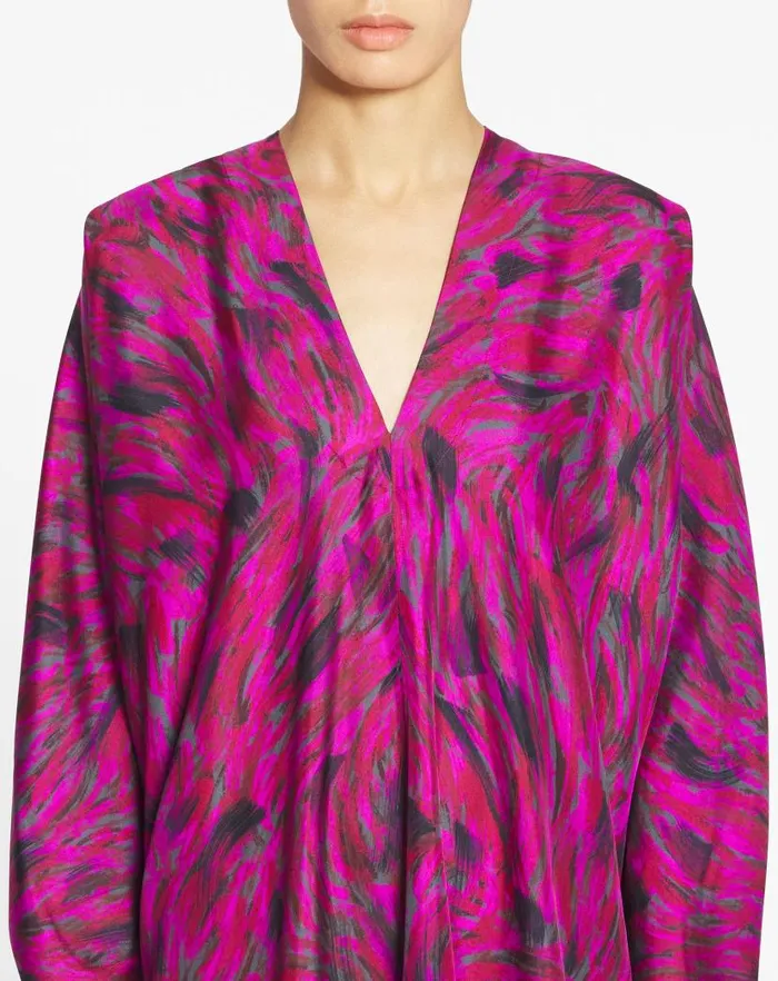 Women Lanvin Dresses Printed Caftan Dress Fuchsia