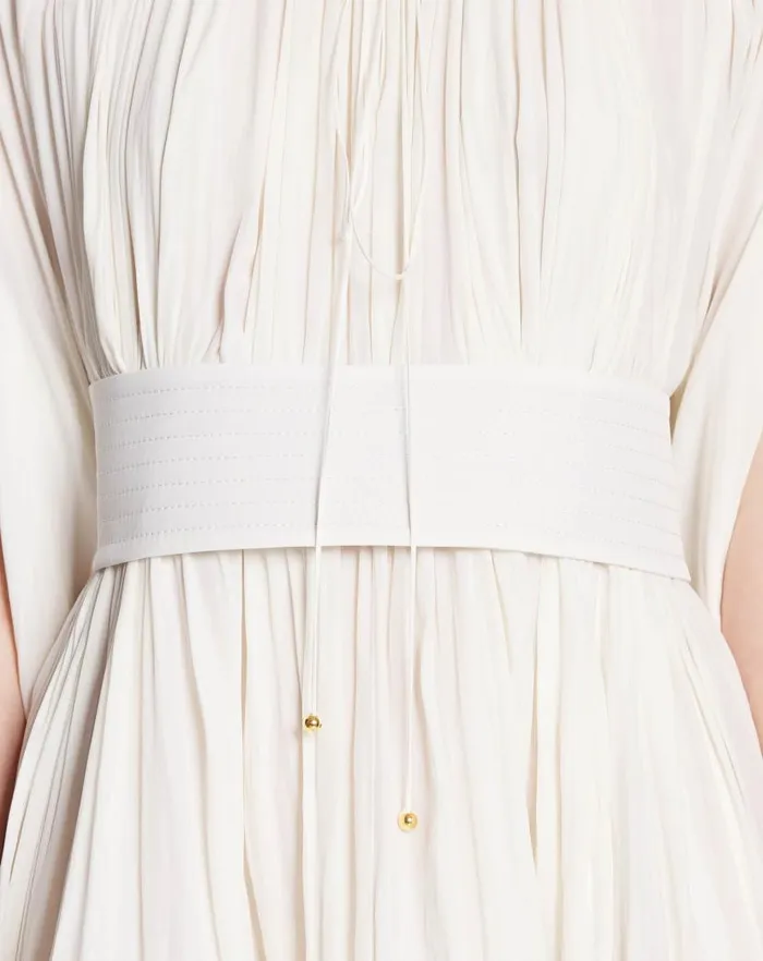 Women Lanvin Dresses Short Charmeuse Dress Off White