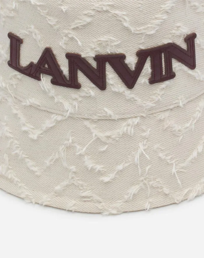 Women Lanvin Hats Herringbone Motif Lanvin Bucket Hat Light Beigeburgundy Women Lanvin Hats Herringbone Motif Lanvin Bucket Hat Light Beigeburgundy