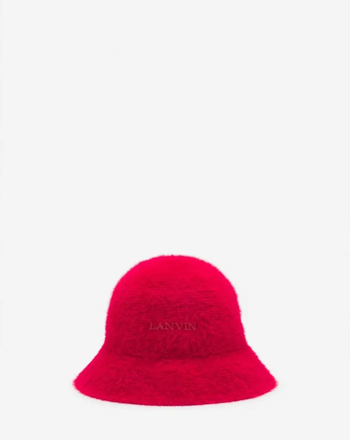 Women Lanvin Hats Lanvin Cotton Bucket Hat Poppy Red