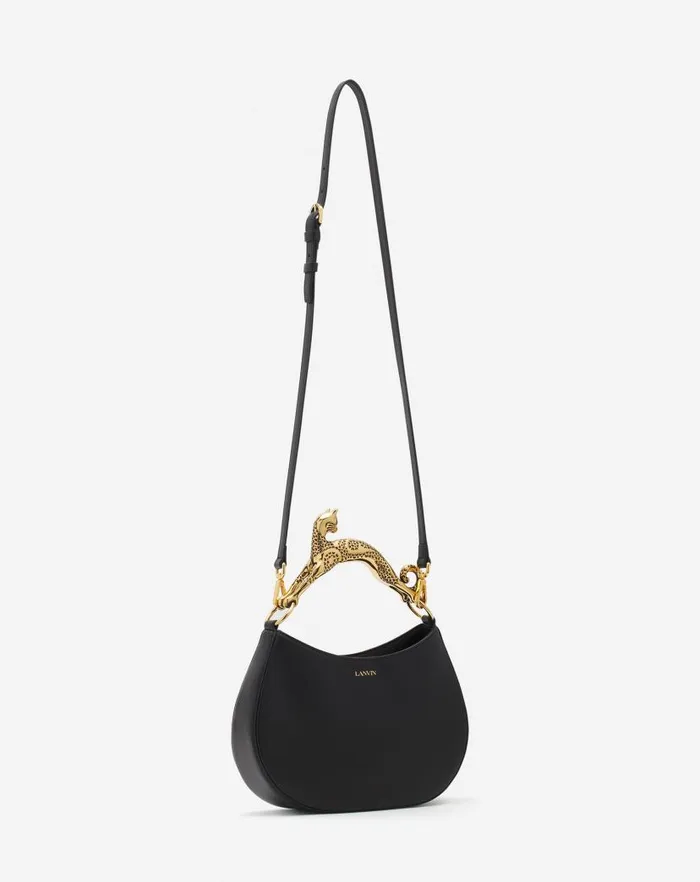 Women Lanvin Hobo Hobo Cat Bag In Lamb Leather Black