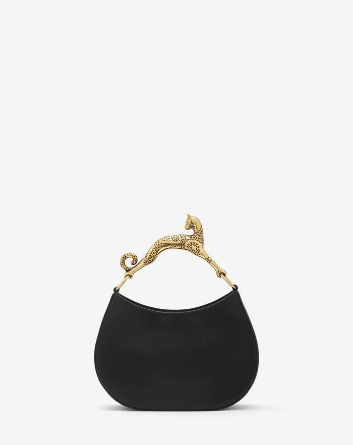 Women Lanvin Hobo Hobo Cat Bag In Lamb Leather Black