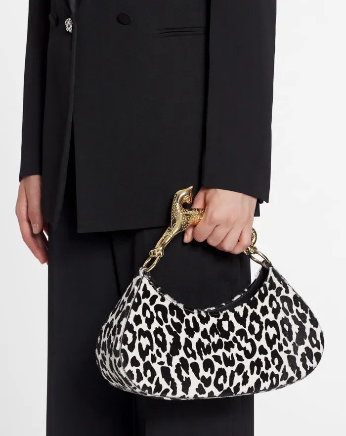 Women Lanvin Hobo Hobo Cat Bolide Bag In Ponyeffect Leather Blackwhite Women Lanvin Hobo Hobo Cat Bolide Bag In Ponyeffect Leather Blackwhite