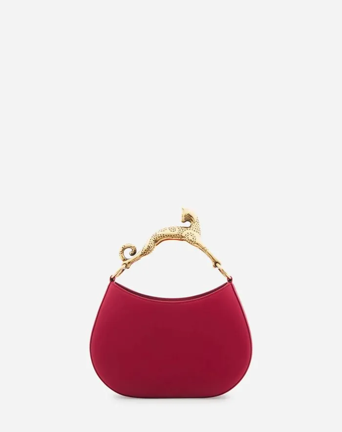 Women Lanvin Hobo Hobo Cat Leather Bag Burgundy