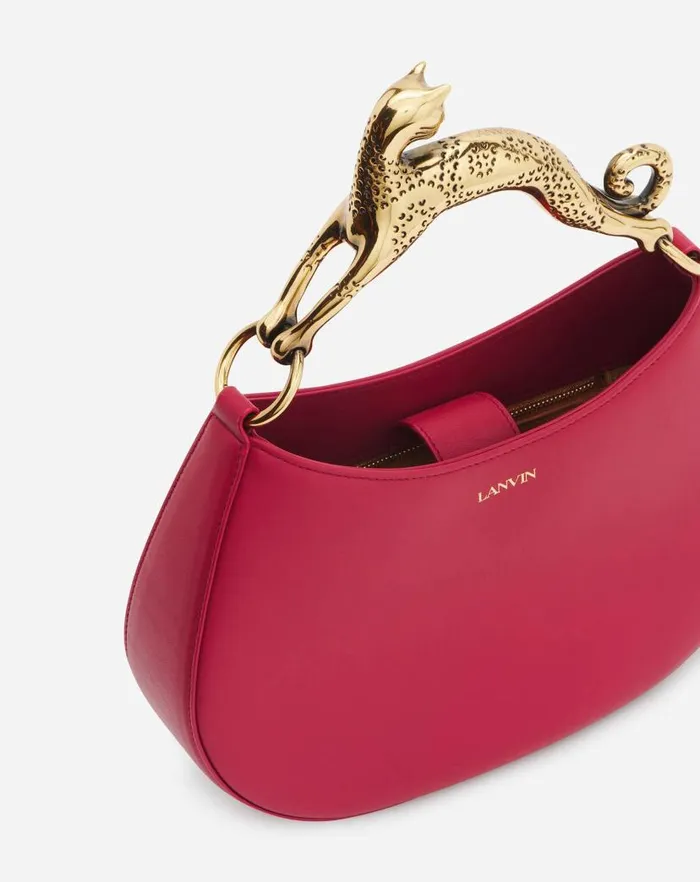 Women Lanvin Hobo Hobo Cat Leather Bag Burgundy