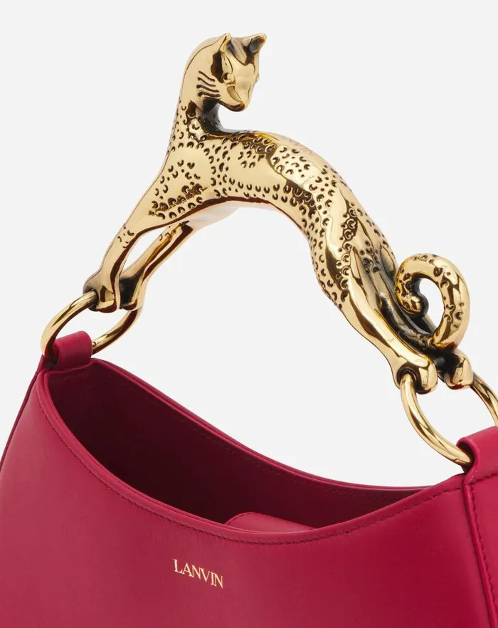 Women Lanvin Hobo Hobo Cat Leather Bag Burgundy