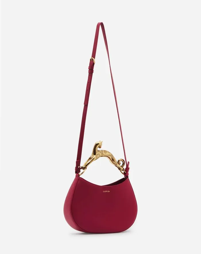 Women Lanvin Hobo Hobo Cat Leather Bag Burgundy