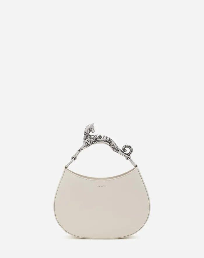 Women Lanvin Hobo Hobo Cat Leather Bag Chalk