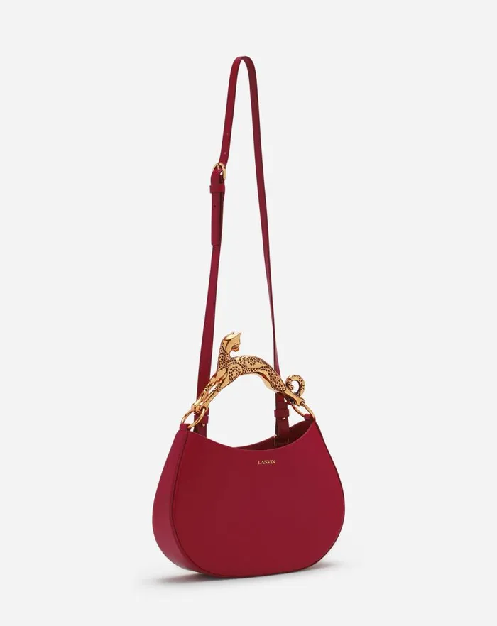 Women Lanvin Hobo Hobo Cat Leather Bag Turkish Red Women Lanvin Hobo Hobo Cat Leather Bag Turkish Red