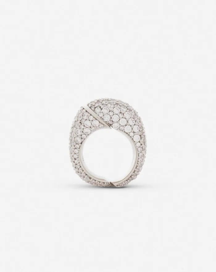 Women Lanvin Jewelry Haute Squence Rhinestone Ring Silvercrystal