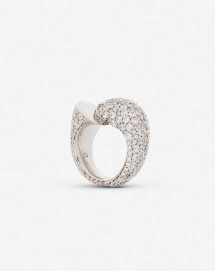 Women Lanvin Jewelry Haute Squence Rhinestone Ring Silvercrystal Women Lanvin Jewelry Haute Squence Rhinestone Ring Silvercrystal