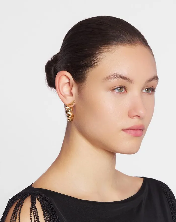 Women Lanvin Jewelry Mlodie Ribbon Creole Earrings Goldmoon Women Lanvin Jewelry Mlodie Ribbon Creole Earrings Goldmoon