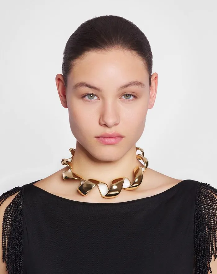 Women Lanvin Jewelry Mlodie Ribbon Necklace Goldmoon Women Lanvin Jewelry Mlodie Ribbon Necklace Goldmoon