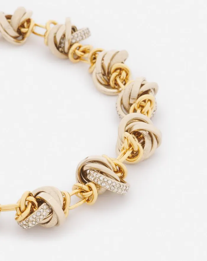 Women Lanvin Jewelry Partition By Lanvin Knot Necklace Goldcrystal