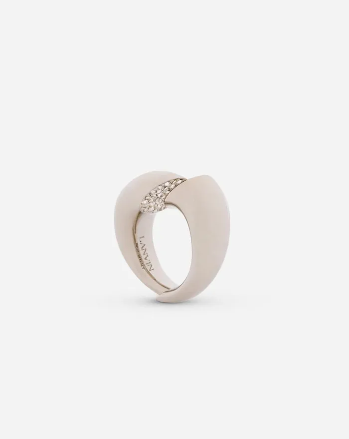 Women Lanvin Jewelry Sequence By Lanvin Rhinestone Ring Silvercrystal