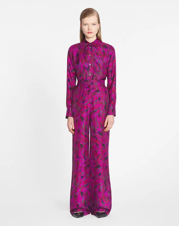 Women Lanvin Knitwear Printed Shirt Fuchsia Women Lanvin Knitwear Printed Shirt Fuchsia