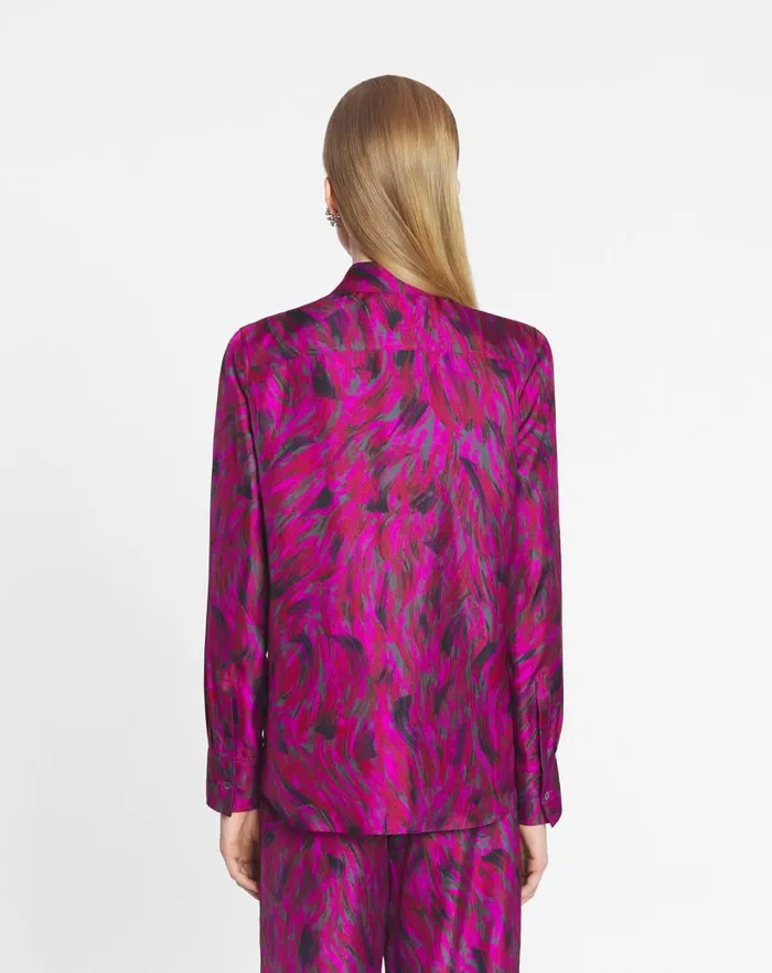 Women Lanvin Knitwear Printed Shirt Fuchsia Women Lanvin Knitwear Printed Shirt Fuchsia