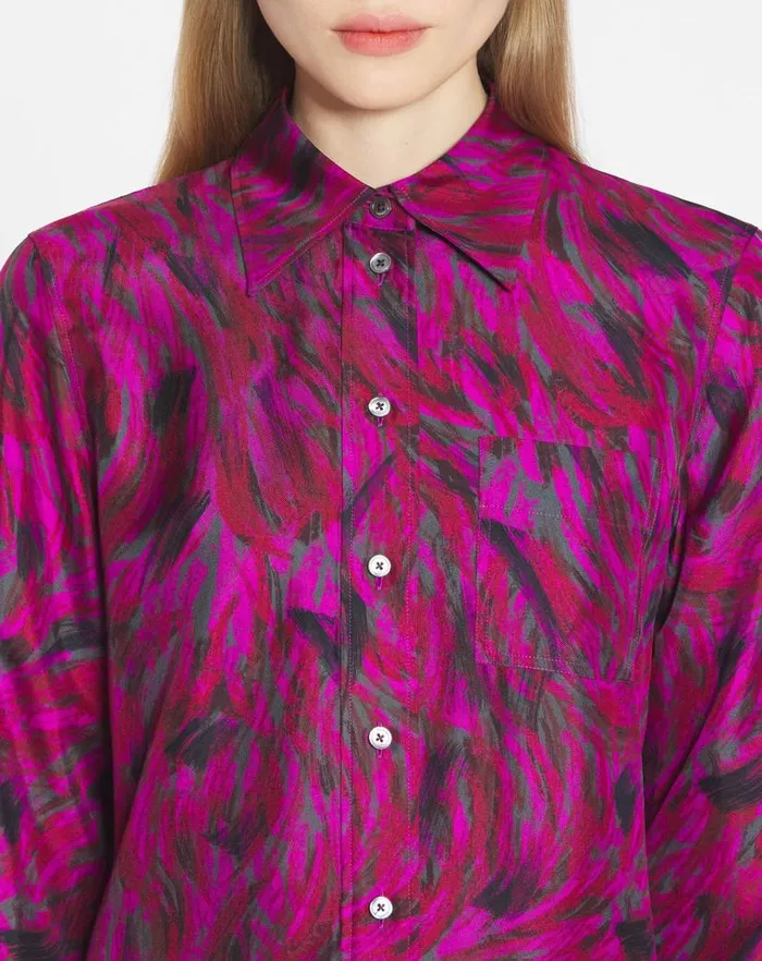 Women Lanvin Knitwear Printed Shirt Fuchsia Women Lanvin Knitwear Printed Shirt Fuchsia