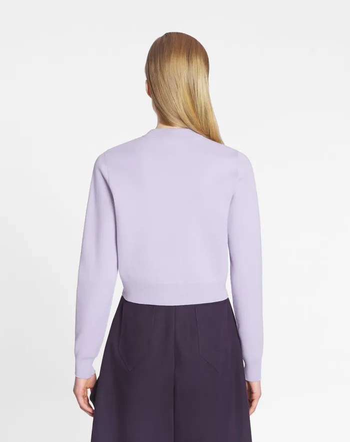 Women Lanvin Knitwear Round Neck Cardigan Wisteria Women Lanvin Knitwear Round Neck Cardigan Wisteria
