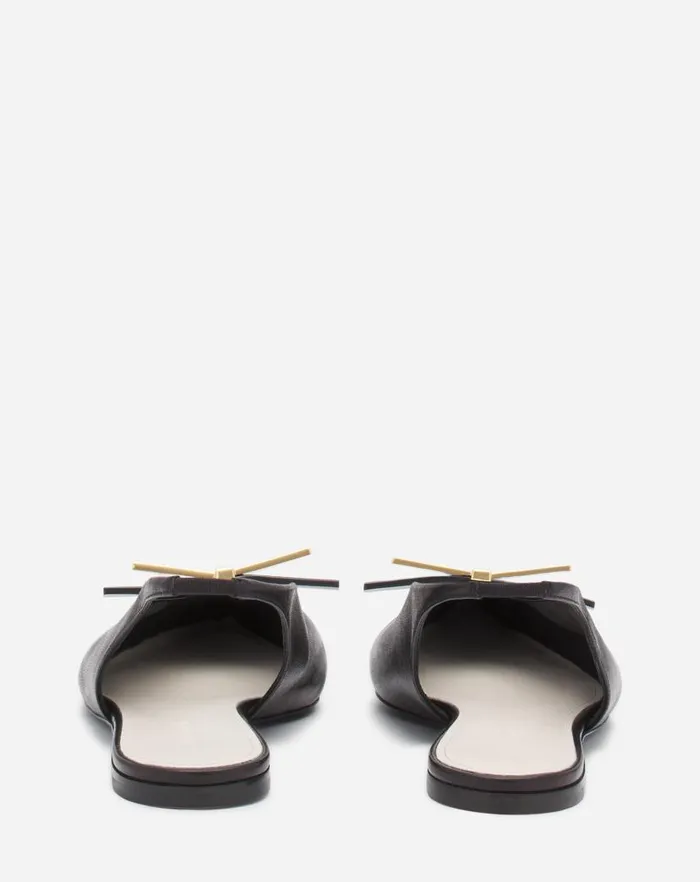 Women Lanvin Loafers Lanvin Bow Leather Slingback Black Women Lanvin Loafers Lanvin Bow Leather Slingback Black