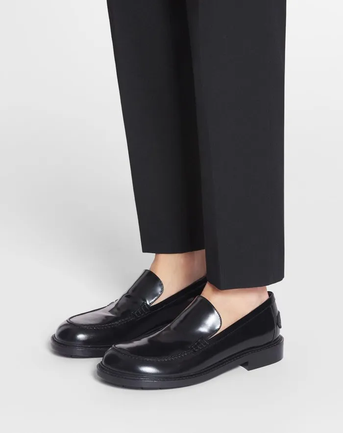 Women Lanvin Loafers Spinto Loafers In Glossy Leather Black Women Lanvin Loafers Spinto Loafers In Glossy Leather Black
